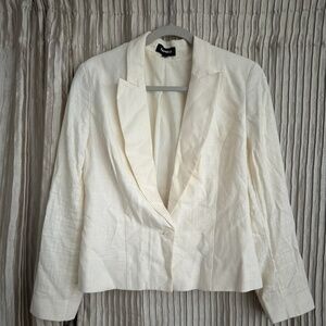 Express Linen Cropped Blazer